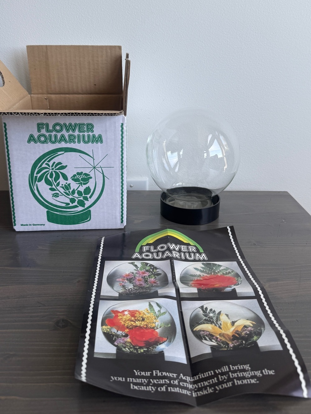 Vintage glass"Flower Aquarium"  kit